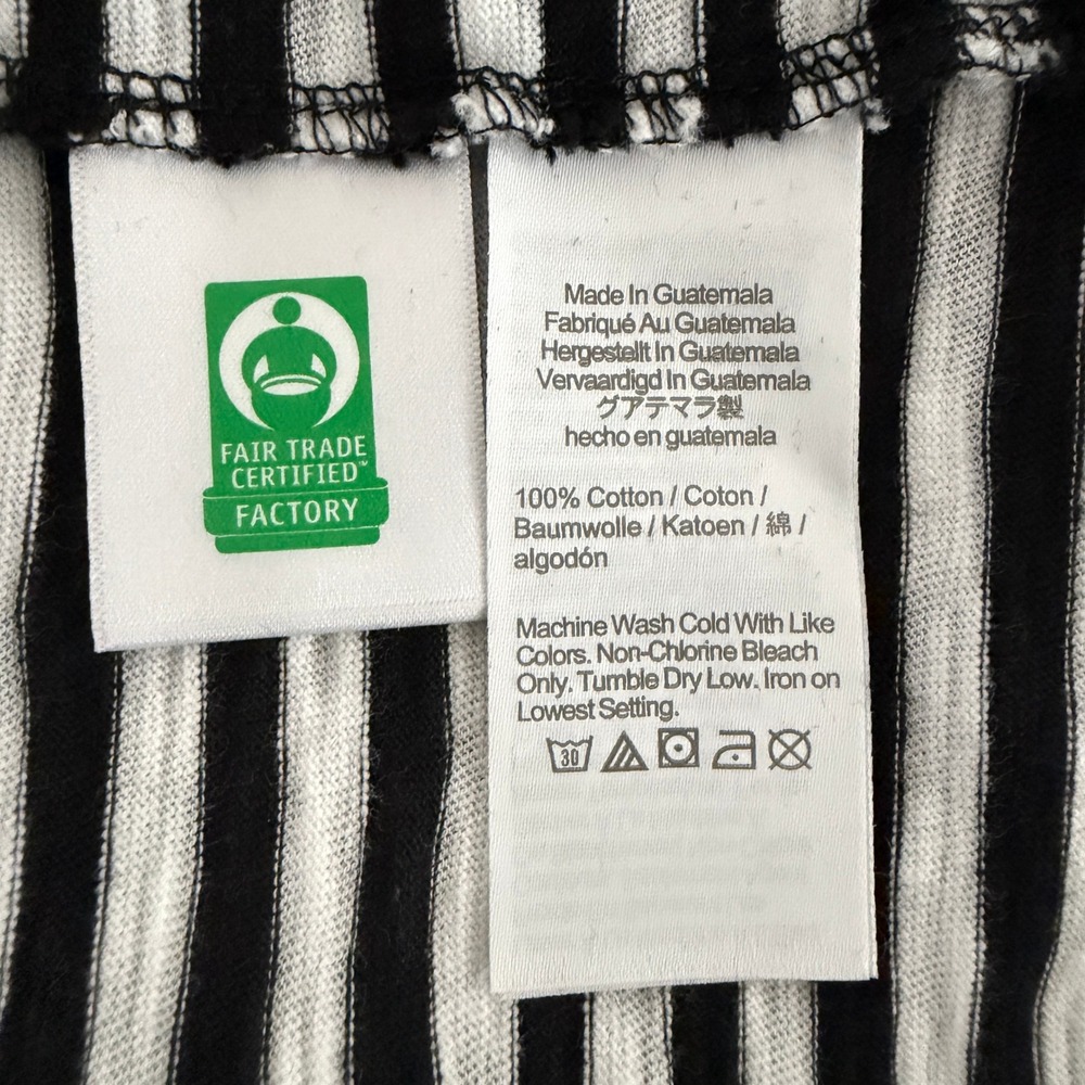 J.Crew Factory Cotton T-Shirt Dress XL Black White Sustainable Nautical French - Picture 6 of 8